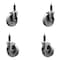 Service Caster 5'' Semi Steel Wheel Swivel 1'' Expanding Stem Caster Set 2 Brakes, 4PK SCC-EX20S515-SSR-2-TLB-2-1 - alternate 1
